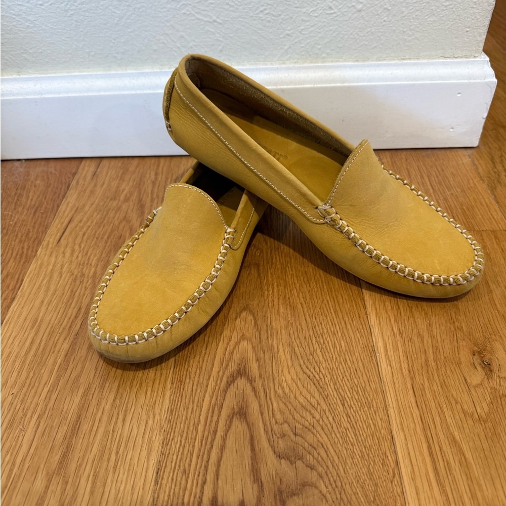 Hugo Buscati Italian Leather Driving Moccasins Yellow size 8